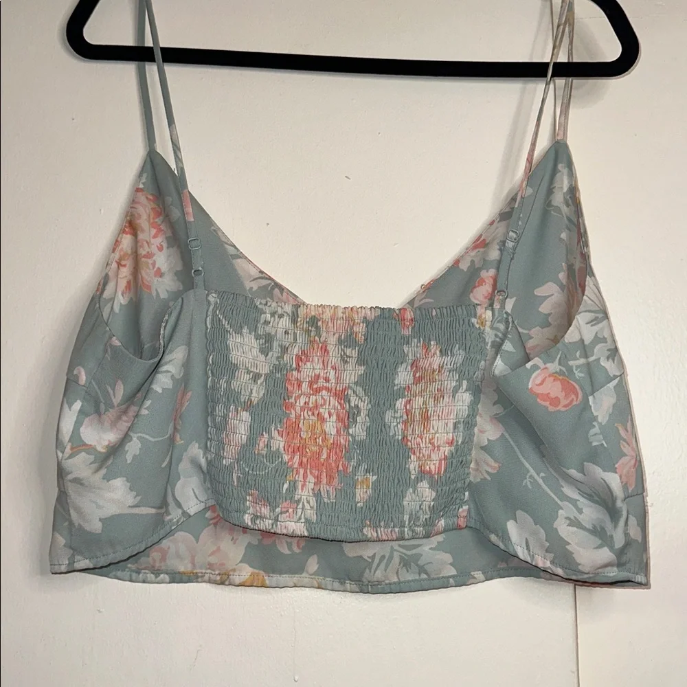 Abercrombie & Fitch Multicolor Smocked Crop Top - Picture 2 of 5